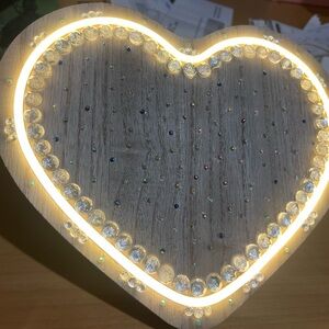Bedazzled Heart-Shaped LED Light Decor